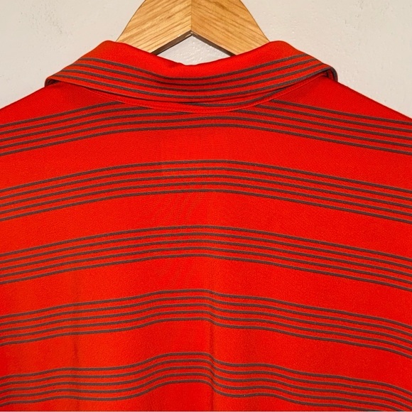 Under Armour Men's Orange Striped Polo Shirt - Picture 6 of 6